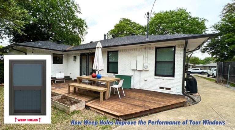 Weep Holes shown in window - Optimal Windows